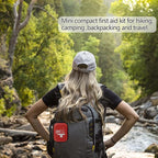 Portable Mini First Aid Kit Compact Medical Kits with Compartments, Waterproof Small EVA Case for Car, Home, Outdoors, Sports, Camping, Hiking and Office