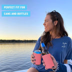 Blank Beer Can Cooler Sleeves (110-Pack) Soft Insulated Beer Can Coolies - HTV Friendly Blank Koolies in Bulk for Beer Cans & Bottles - Coolie Blanks for Vinyl Projects & Wedding Favors (Salmon)
