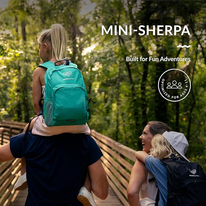 Water Buffalo Mini Sherpa Kids Hiking Backpack – 18L Kids Hydration Backpack with 1.5L Bladder, Adjustable Fit, Smart Storage and Reflective Safety Details