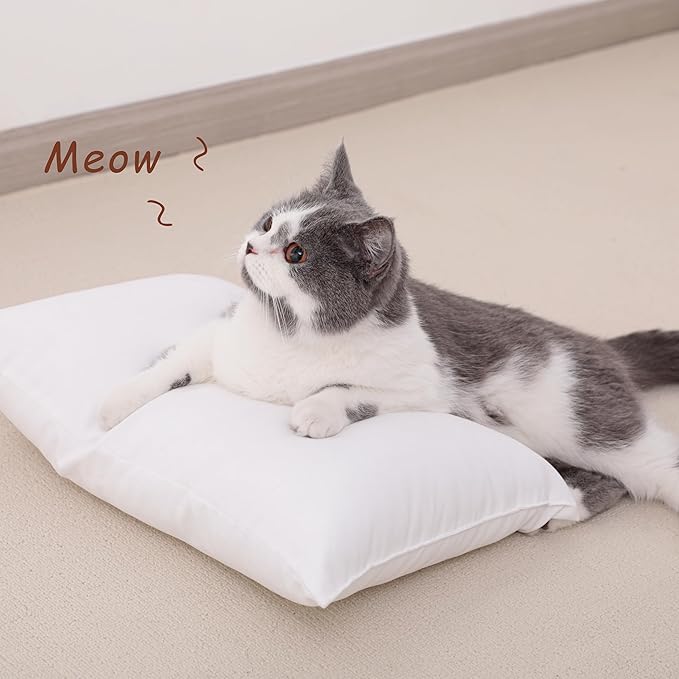 NTBAY Tiny Pillows, Down Alternative 7"x11" Microfiber Mini Pillow for Travel, Pets, Soft Machine Washable Small Pillows for Neck, Wrist, Lumbar and Knee, Red