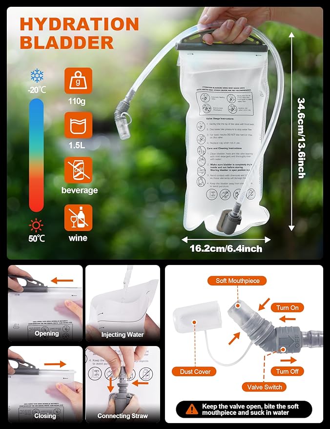 Chest Bag for Men with Expandable Accordion Structure, Running Vest for Outdoors, Chest Pack for Cycling, Hiking