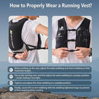 Running Vest with 350 ML TPU Soft Flask, Small Running Water Vest -Adjustable Chest Straps, Lightweight Hydration Vest Pack for Trail Marathon Hiking Cycling for Women Men Mini