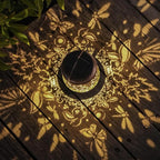 Solar Rabbit Lanterns Outdoor Hanging Decor Lantern,Waterproof Hollow Out Metal Dragonfly Decorative Garden Light,Graceful Decoration for Patio,Yard,Landscape,Walkway,Festival