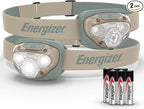 Energizer LED Headlamp PRO (2-Pack), IPX4 Water Resistant Headlamps, High-Performance Head Light for Outdoors, Camping, Running, Storm, Survival LED Light for Emergencies (Batteries Included)