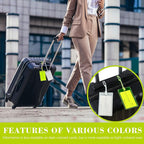 10 Pack Luggage Tags for Suitcases, Airplane Travel Essentials for Flying, International Travel Must Haves, and Luggage Accessories by Sodsay