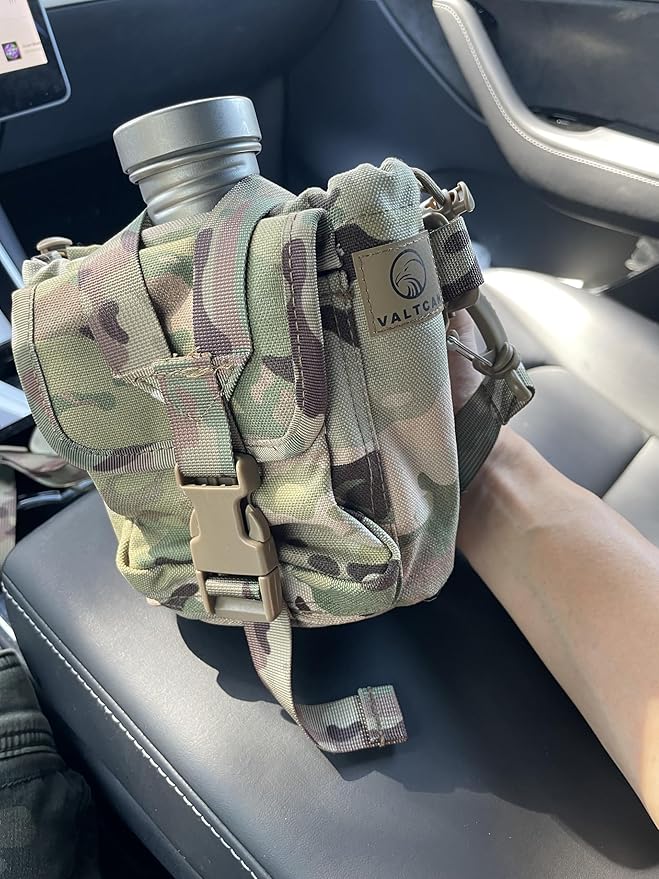 Valtcan Titanium Canteen Mess Kit 1100ml 37oz Capacity with 750ml and 400ml cookware Cups