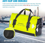 WILD HEART Waterproof Motorcycle Duffel Bag PVC500D Double-bottom With Rope Straps and Inner Pocket 40L 66L 100L for Kayaking, Camping, Boating,Motorcycle