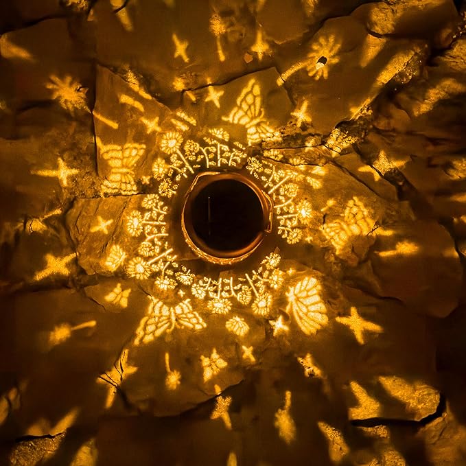 Butterfly Solar Lantern Lights, Outdoor Lanterns Garden Decor, Hanging Solar Lantern for Backyard Porch Patio Table Yard Balcony Lawn Pathway, Gifts for Women Grandma Mom