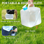 Collapsible Water Container with Spigot & Hook, BPA Free Water Jug, Foldable Carrier Bucket, Water Storage Container for Camping Hiking Survival Kit, 2-Pack (20L/5.3 Gallon)