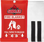 Fire Blanket Emergency for Home Kitchen - 40"x40" Fireproof Safety Protection Fiberglass Flame Retardant Blankets Survival Essential Kit for House Car Camping Outdoor Fireplace Grill BBQ - 1 Pack