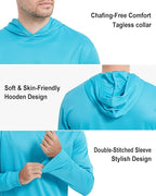 ProtectX High Visibility Sun Protection Lightweight Long Sleeve Hoodie, UPF 50+ Quick-Dry, SPF UV Shirt, Active Wear