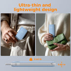 TESSAN Portable Charger with Built in Cables, 10000mAh Power Bank Fast Charging with Foldable AC Plug, 20W Compact Battery Pack Travel Essentials for iPhone 16/15 Series, Samsung, Tablets, Blue