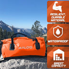 Malo'o Waterproof Dry Bag Duffel 40L/60L/100L, Roll Top Duffel Keeps Gear Dry for Kayaking, Rafting, Boating, Swimming, Camping, Hiking, Beach, Fishing - Internal & External Pockets and Molle Loops
