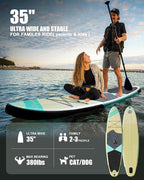 Highpi Inflatable Stand Up Paddle Board for Youth and Adults – Wide Sup with Premium Accessories, Blow Up Paddleboard for Surfing, Fishing, Yoga & More
