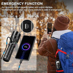 Rechargeable Flashlights 2000 High Lumens, Long Range 5000ft, Super Bright LED Flashlight USB C, High Powerd Multi-Functional Heavy Duty Strong Flash Light High Beam, for Emergency Security Camping