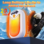 Magnetic Hand Warmers Rechargeable 2 Pack, Electric Reusable Heated Hand Warmer, LED Display & 4 Levels Heating, USB Pocket Heater for Golf, Raynauds, Camping, Hunting Gear, Gifts for Women, Men