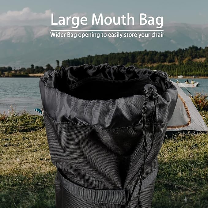 Xxerciz Foldable Camp Chair Replacement Bag Carrying Bag Large Mouth Bag with Shoulder Strap for Outdoor Camping, Heavy Duty Large Storage Folding Chair Bag 48 inches (Chair is not Included)