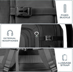 Travel Backpack, Expandable Carry on Backpack for Men, TSA 17.3 inch Laptop Bag Flight Approved, Lightweight Business Luggage Bag, Travel Gifts for Men Women, Black