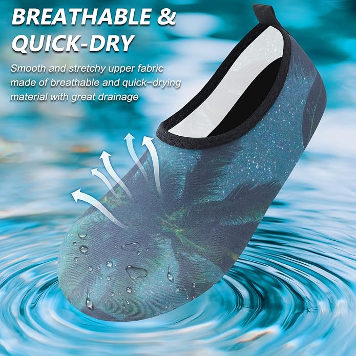 Deevike Water Shoes for Women Men Barefoot Quick-Dry Aqua Socks Slip-on for Beach Swim Surf Yoga Exercise