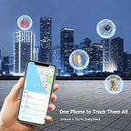 Dual-System Compatible Bluetooth Tracker for iOS or Android Key Finder, Item Locator, Smart Luggage Tracker, Pet Tracker Works with Apple Find My or Google Find Hub IP67 Waterproof Rating
