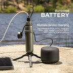 ELECOM NESTOUT Rugged Power Bank, 5000mAh Outdoor Battery Pack, 15W USB C Fast Charging, Waterproof IP67, Durable Shockproof, Tactical Charger for Phone Military EDC Hiking Survival Camping (Mustard)