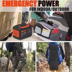 Takki 300W Portable Solar Generator 240Wh Portable Power Station with 40W Foldable Solar Panel, Power Bank with 110V AC Outlet USB DC for Emergency Outdoor Camping Home Use Blackout