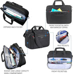 VANKEAN Laptop Briefcase Premium Laptop Case Fits Up to 17.3 Inch Business Shoulder Bag Laptop Expandable Water-Repellent Messenger Bag for Men/ Women Computer Bag for Travel/ Business/ Black