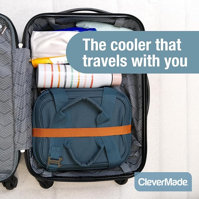 CleverMade Collapsible Insulated Cooler Bag – Leakproof Soft Folding Cooler for Beach, Travel, Car