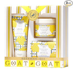 Beekman 1802 Sunshine Lemon 3-Piece Body Care Set – Goat Milk Skincare Gift Set with Bar Soap, Whipped Body Cream & Hydrating Hand Cream – Travel Size Body Care Kit