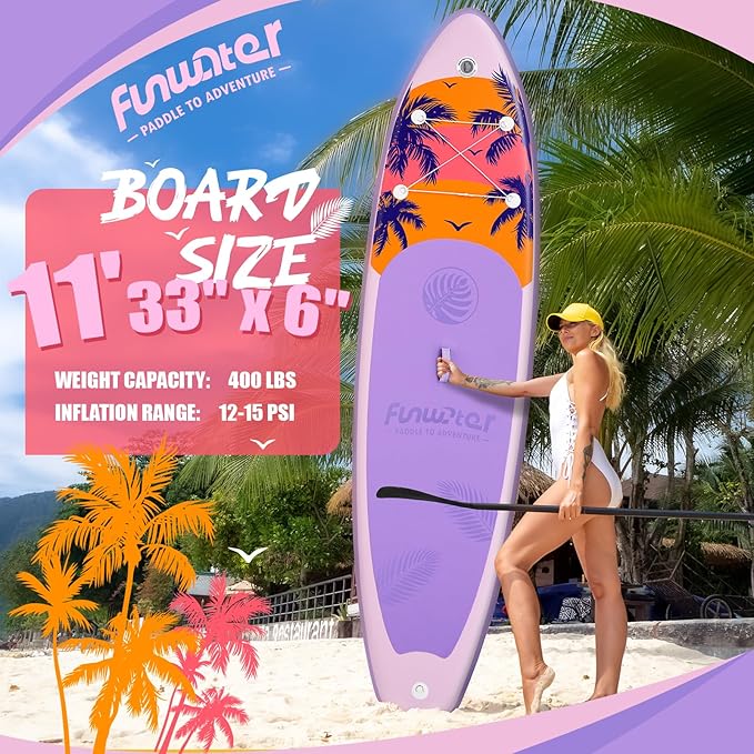FunWater Stand Up Paddle Board Ultra-Light Inflatable Paddleboard with SUP Accessories for Adults & Youth of All Skill Levels