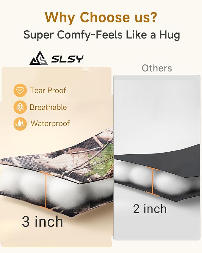 Slsy Heated Camping Chair Oversized, Outdoor Portable Heated Folding Chair, Heavy Duty 500 lbs Support, Padded Seat for Outdoor Sports, Camping, Patio, and Picnics