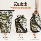 Earth Pak Waterproof Dry Bag - Roll Top Waterproof Backpack Sack Keeps Gear Dry for Kayak with Waterproof Phone Case