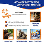 Quality Reusable Earplugs 100 Pair - 25dB Corded Silicone Ear Plugs for Shooting Construction Work Ear Plugs Motorcycle Range Hunting Hearing Protection Ear Protection for Mowing Earplugs Reusable