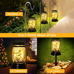 Capybara Gifts for Women/Men Capybara Solar Lanterns Mom Grandma Birthday Present Lantern Memorial Lights Solar Garden Decoration Outside for Yard, Patio,Backyard,Porch Torches