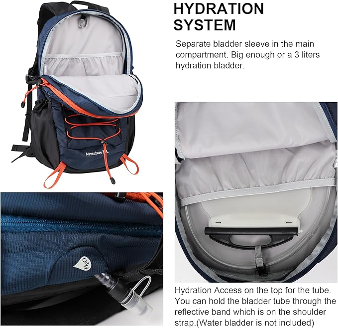 MOUNTAINTOP Hiking Backpack,25/30L Camping Backpack, Men Women Hiking Daypack Lightweight Travel Backpack for Climbing