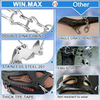 WIN.MAX Crampons for Shoes, Traction Cleats Ice Snow Grips with 19 Stainless Steel Spikes, Shoe Talons Anti - Slip Boots Spikes for Walking, Jogging, Climbing and Hiking