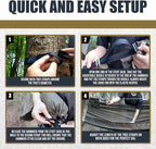 Onewind 11ft Camping Hammock with Mosquito Net and Structure Ridgeline, Lightweight Portable Hammock with 12ft Tree Straps Ideal for Outdoor Hiking Backpacking, OD Green