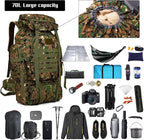 Hiking Backpack for Men 70L/100L Camping Backpack Military Rucksack Molle 3 Days Assault Pack for Climbing