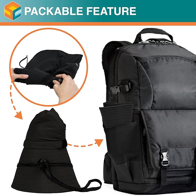 SUN CUBE Sun Hat for Men, Wide Brim Fishing Hat Neck Flap Cover Men, Women, Hiking, Camping, Sun Protection UV, Gardening