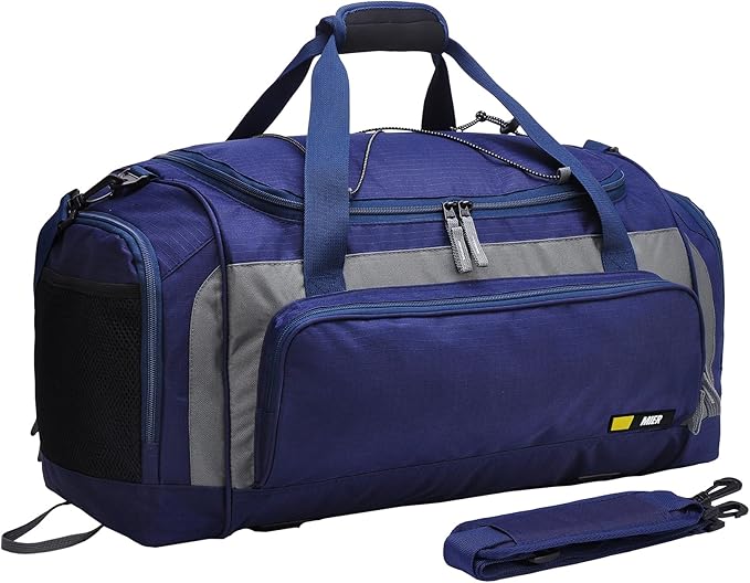MIER Large Gym Bag for Men Sports Duffle Bag with Shoe Compartment 60L Lightweight Duffel Bags for Workout Fitness Travel