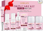 Christmas Gifts for Women,7 Pcs Skin Care Set,Hydrating Moisturing Repairing Soothing Snail Mucin Facial Skin Care Routine Kit for Dull Skin & Dry Skin,Skincare Gift Set Women