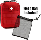 First Aid Molle Pouch - Heavy Duty IFAK Pouch - Empty Medical Pouch Ideal for Military Use EMTs Law Enforcement Camping and Hiking - Med Pouch for Optimal Organization