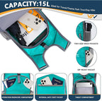 15L Hiking Backpack - Small Lightweight Packable Daypack Travel Outdoor Foldable Shoulder Bag Camping Hiking Backpack for Women Men - Green