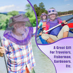 HESTYA 4 Pack Mosquito Bug Net Mesh for Head Mosquito Head Net Face Neck Fly Netting Hood from Insect Bugs Gnats for Outdoor