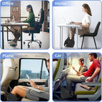 Travel Essentials for Women Men, 1 Pack Black Airplane Footrest Leg Foot Hammock Rest Travel Luggage Accessories Gadgets Under Desk Flying Long Fight Trip Seat Organizer Must Haves Gifts Kids Needs