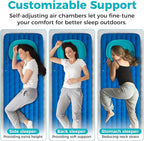 ATEPA Inflatable Camping Pillow, Ultralight Waterproof Travel Pillow with Ergonomic Support & Leak-Proof Air Valve, Compact Portable Pillow for Hiking Backpacking Tent Airplane Beach, Blue