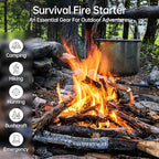 Ferro Rod Fire Starter, Survival Flint and Steel Fire Starter Kit for Hiking, Bushcraft,Camping Essentials Gear, Emergency Supplies - Ideal Gift for Explorers