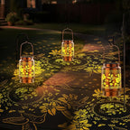 Solar Lanterns Outdoor Waterproof Hummingbird 2 Pack, Birthday Gifts for Women Mom Grandma, Garden Decor Hanging Solar Lights Outdoor Metal Lantern Decoration Outside for Yard, Patio