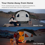 Space Acacia Lite Camping Tent | 2/3/4/8 Person Pop Up Tents for Camping | Lightweight & Durable Beach Tent | Level 7 Wind Resistance, UPF 50+ | Quick Setup for Camping & Backyard