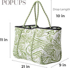 POPUPS Large Neoprene Tote Bag for Women – Stylish Work, Beach, Travel Bag with Pockets, Rope Handles with Zipper Pouch